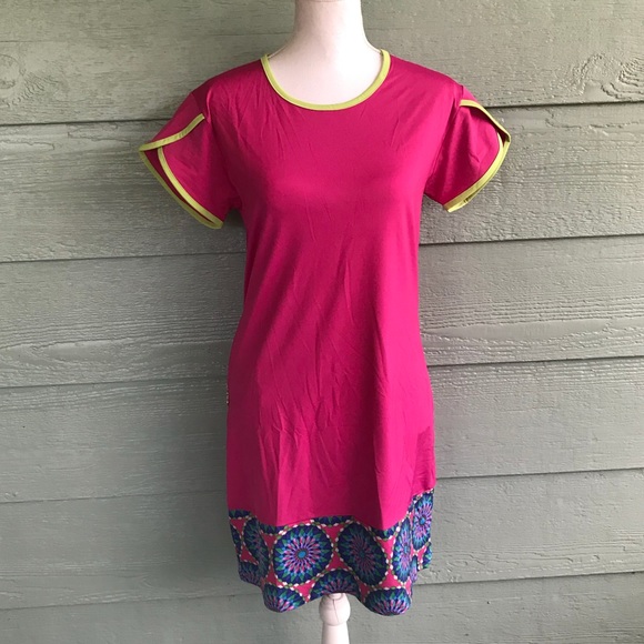 NWOT pink Tracy Negoshian shift dress - Picture 2 of 5